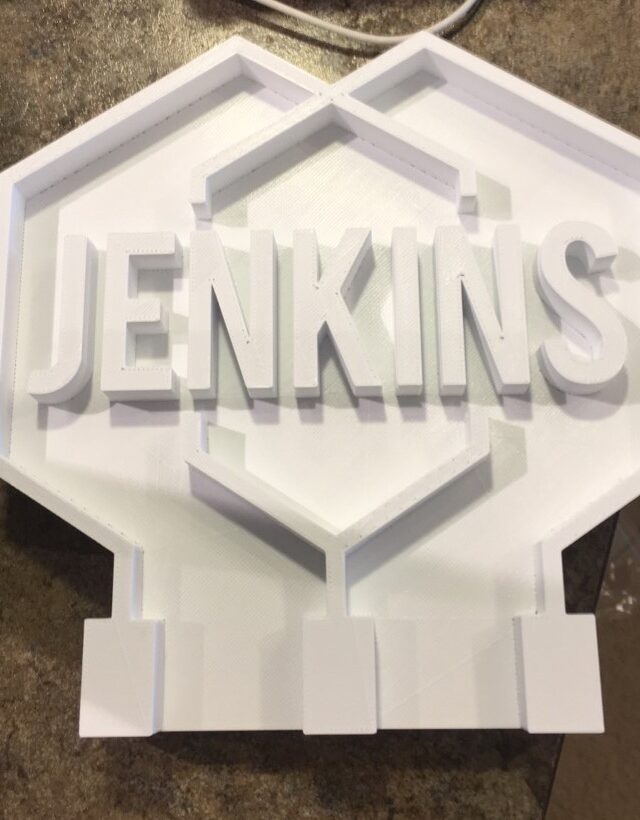 3D printed Jenkins Company logo