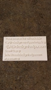 3D printed business cards- all white