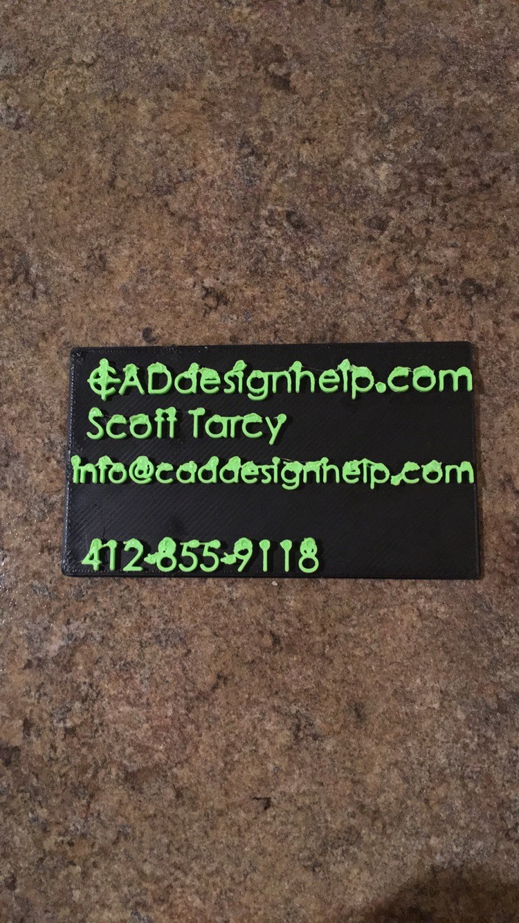 3D Printed Businesscards | CADDesignhelp.com